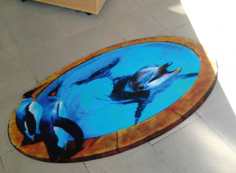 Personalizare stiker podea